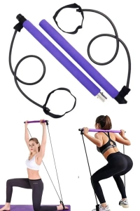 Squat Pilates Studio Evde Spor Egzersiz Çubuğu Kalça Basen Sıkılaştırıcı Pilates Barı Plates